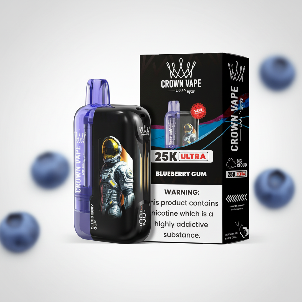 Crown Vape By AF 25K Ultra – Blueberry Gum