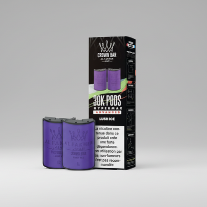 Crown Bar Al Fakher Hypermax Advanced 30K Pods – Lush Ice (Snap Dual)
