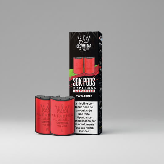 Crown Bar Al Fakher Hypermax Advanced 30K Pods – Two Apple (Snap Dual)