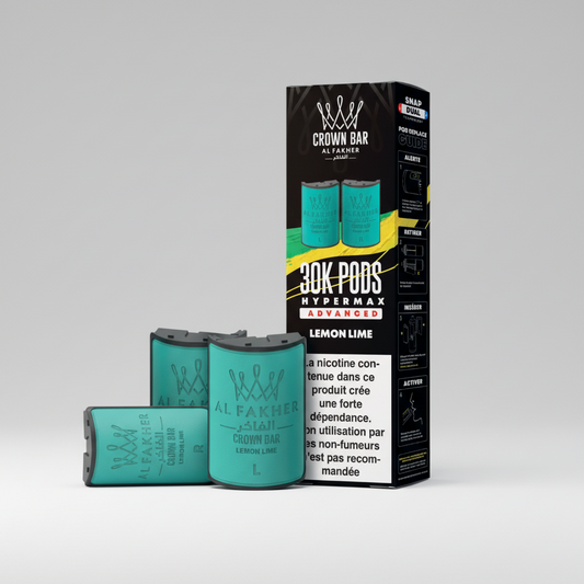 Crown Bar Al Fakher Hypermax Advanced 30K Pods – Lemon Lime (Snap Dual)