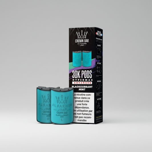 Crown Bar Al Fakher Hypermax Advanced 30K Pods – Blackcurrant Mint (Snap Dual)