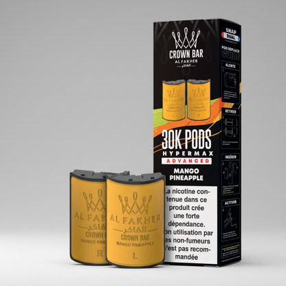 Crown Bar Al Fakher Hypermax Advanced 30K Pods – Mango Pineapple (Snap Dual)