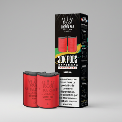 Crown Bar Al Fakher Hypermax Advanced 30K Pods – Hubbah (Snap Dual)