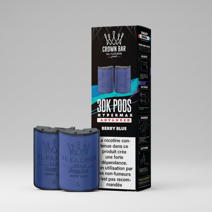 Crown Bar Al Fakher Hypermax Advanced 30K Pods – Berry Blue (Snap Dual)