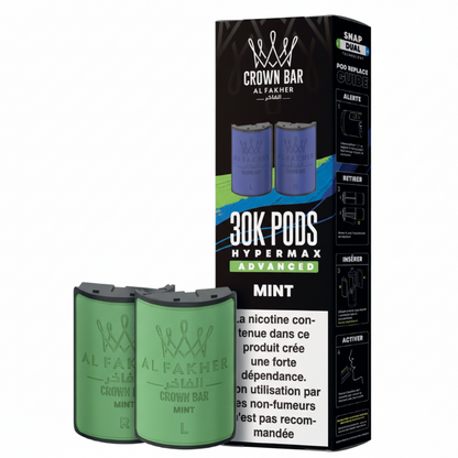 Crown Bar Al Fakher Hypermax Advanced 30K Pods – Blueberry Raspberry (Snap Dual)