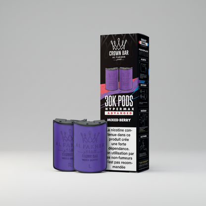 Crown Bar Al Fakher Hypermax Advanced 30K Pods – Mixed Berry (Snap Dual)