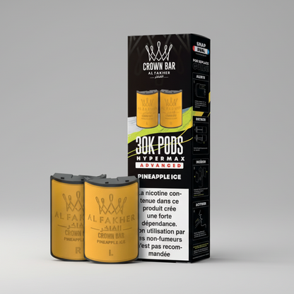 Crown Bar Al Fakher Hypermax Advanced 30K Pods – Pineapple Ice (Snap Dual)