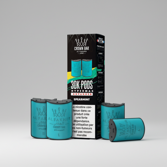 Crown Bar Al Fakher Hypermax Advanced 30K Pods – Spearmint (Snap Dual)