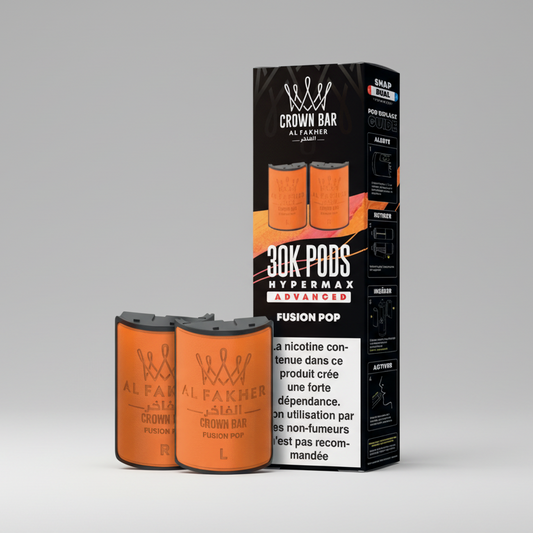 Crown Bar Al Fakher Hypermax Advanced 30K Pods – Fusion Pop (Snap Dual)