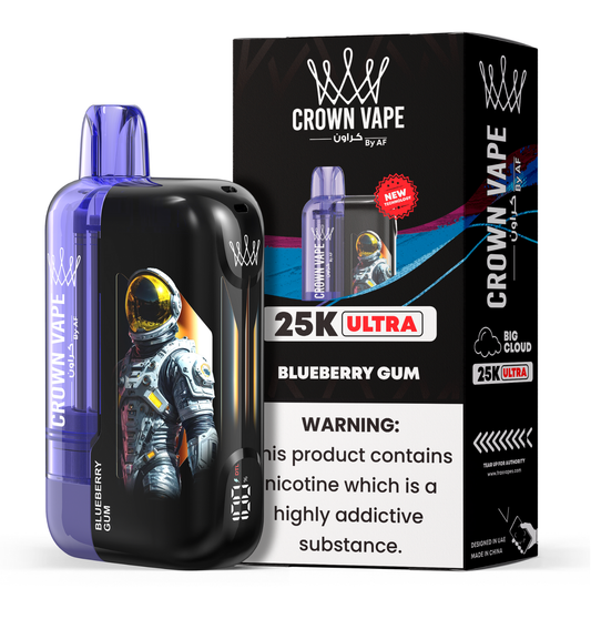 Crown Vape By AF 25K Ultra – Blueberry Gum