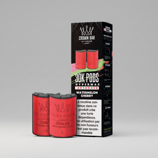 Crown Bar Al Fakher Hypermax Advanced 30K Pods – Watermelon Cherry (Snap Dual)