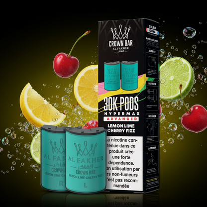 Crown Bar Al Fakher vape pods packaging with teal pods and black box.