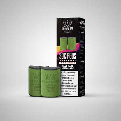 Crown Bar Al Fakher Hypermax Advanced 30K Pods – Blue Razz Lemonade (Snap Dual)