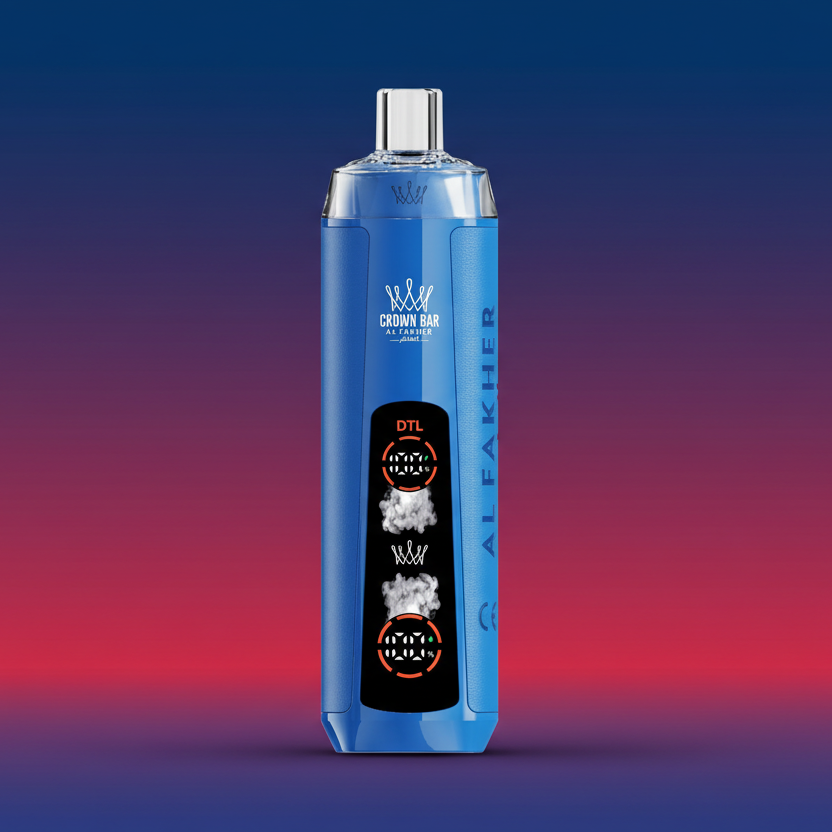 Crown Bar vape device and packaging on a white background