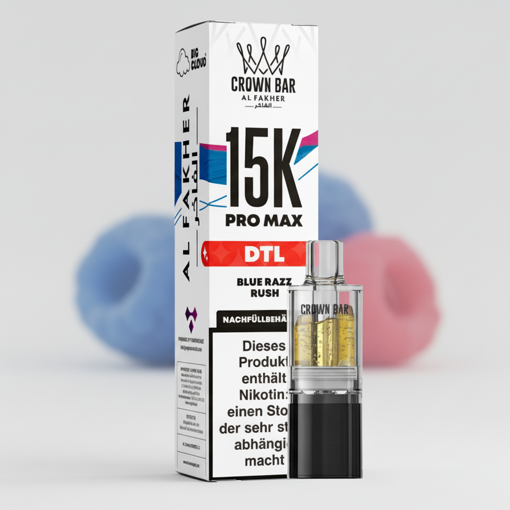 15K Pro Max MTL/DTL Pod – Blue Razz Rush