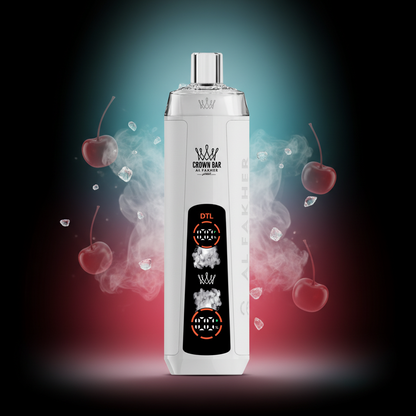 Crown Bar vape device and packaging on a white background