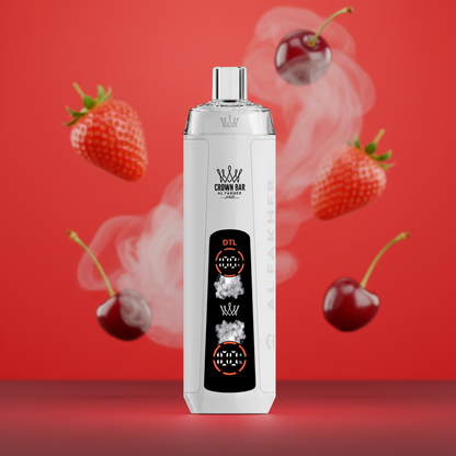 Crown Bar vape device and packaging on a white background